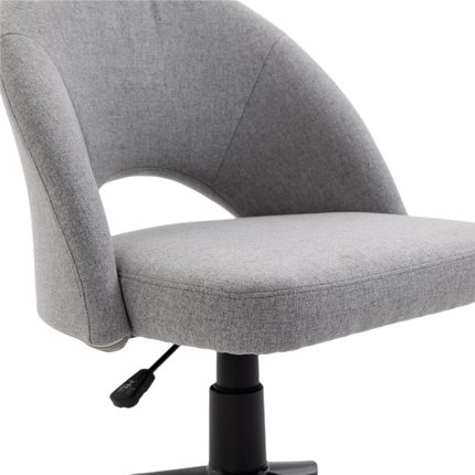 Fabric Office Chair Computer Upholstered Swivel Home Desk Chair  Grey