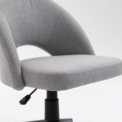 Fabric Office Chair Computer Upholstered Swivel Home Desk Chair  Grey