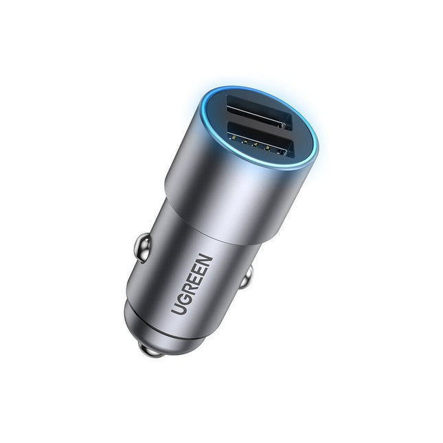 UGREEN Dual USB-A 24W Car Charger (Grey) - 50592