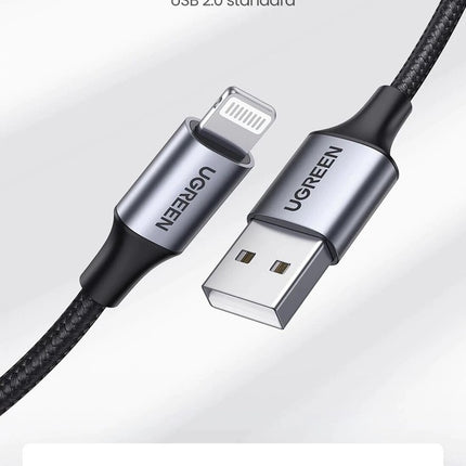 UGREEN USB-A to  Cable 1m (Aluminium case, Black) - 60156