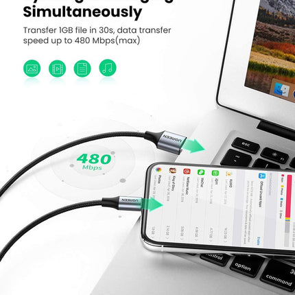 UGREEN USB-A to  Cable 2m (Aluminium case, Black) - 60158