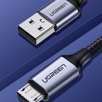 UGREEN USB-A to Micro USB Cable 1m (Aluminium case, White) - 60151