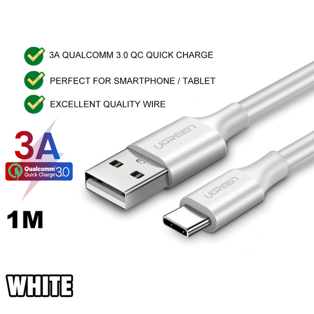 UGREEN USB-A to Type-C Cable 1m (White) - 60121