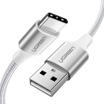 UGREEN USB-A to USB-C Cable 2m Aluminium case White 60133