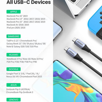 UGREEN USB 3.1 Type-C M/M Gen2 5A Data Cable 1m - 80150