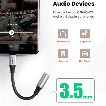 UGREEN USB-C To 3.5mm Audio Adapter - 80154