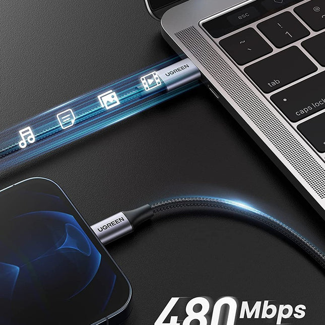 UGREEN USB-C to  Cable 1M (Aluminium case, Grey) - 60759