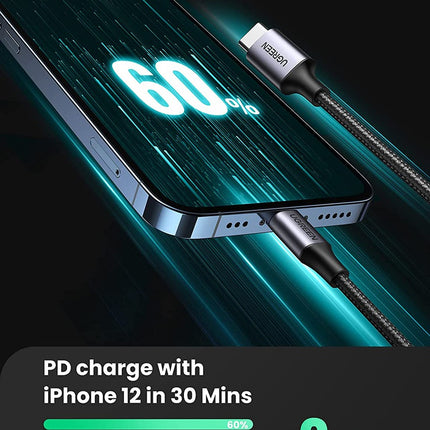 UGREEN USB-C to  Cable 1M (Aluminium case, Grey) - 60759