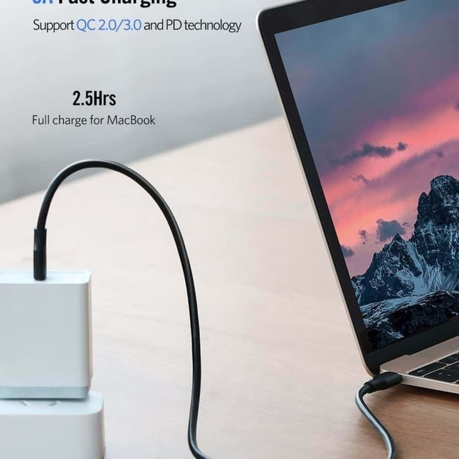 UGREEN USB-C 2.0 Male To USB-C 2.0 Male 3A Data Cable 3M (Black) 60788
