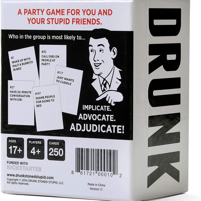 Drunk Stoned Stupid LLC Drunk Stoned or Stupid Party Game