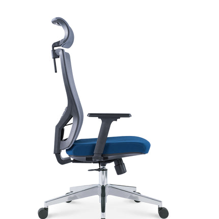 EKKIO Ava - Office Chair (Grey & Blue) EK-OC-102-SQ