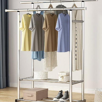 Ekkio Clothes Rack Stainless Steel Two Rail