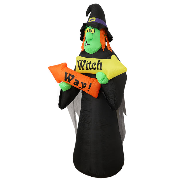 Festiss 2.4m Witch Way Halloween Inflatable with LED FS-INF-17