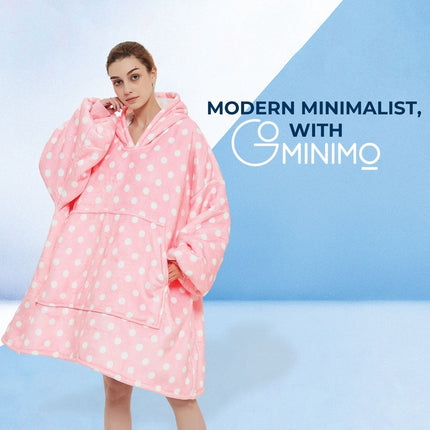 GOMINIMO Hoodie Blanket Glow In Dark Star Pink HM-HB-108-AYS
