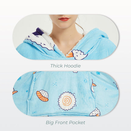 GOMINIMO Hoodie Blanket Adult Sushi GO-HB-119-AYS