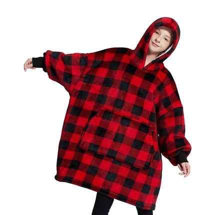 GOMINIMO Hoodie Blanket Kids Small Lattice GO-HB-121-AYS