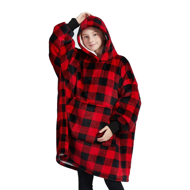 GOMINIMO Hoodie Blanket Kids Small Lattice GO-HB-121-AYS