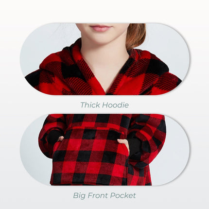 GOMINIMO Hoodie Blanket Kids Small Lattice GO-HB-121-AYS