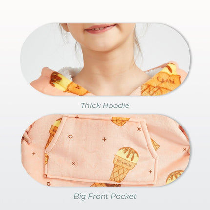 GOMINIMO Hoodie Blanket Kids Ice Cream GO-HB-120-AYS