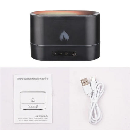 GOMINIMO Flame Humidifier Fire 250ml Black GO-AD-105-HGJ