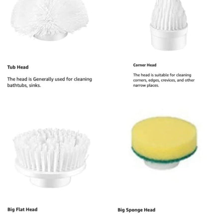 GOMINIMO Electric Spinning Scrubber 4000 mAh 4 Brush Set GO-CB-105-BD