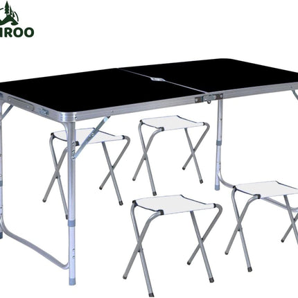 KILIROO Camping Table 120cm Black (With 4 Chair) KR-CT-105-CU