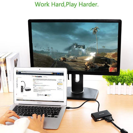 UGREEN 3-in-1 Mini Displayport(DP) to HDMI&VGA&DVI converter--black