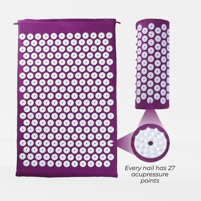 VERPEAK Acupressure Mat & Pillow & Bag (Purple) FT-MT-118-OTI