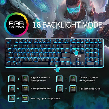 Royal Kludge RK918 RGB Wired Mechanical Keyboard Black (Brown Switch)