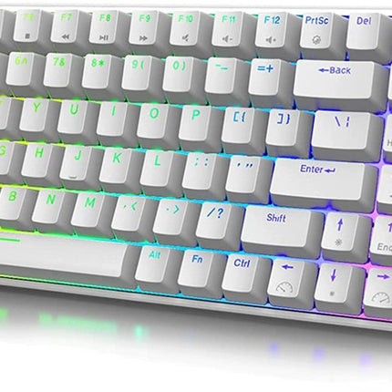 Royal Kludge RK100 Tri Mode Bluetooth RGB Hot Swappable Mechanical Keyboard White (Blue Switch)