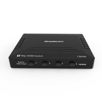 Simplecom CM340 Mechanical 4 Way HDMI Switch Box 4 Port 4K UHD HDCP