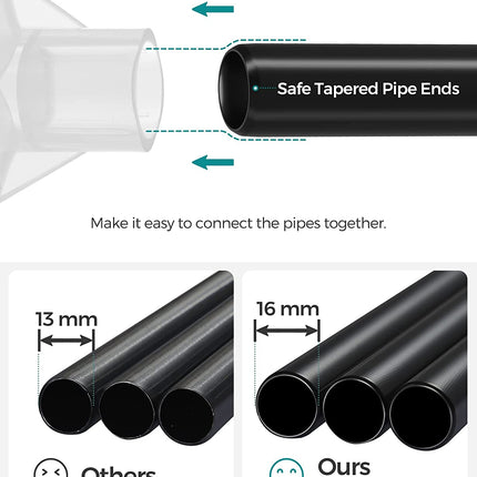 SONGMICS Non-Woven Fabric Wardrobe Bedroom Furniture Storage Black LSF03H