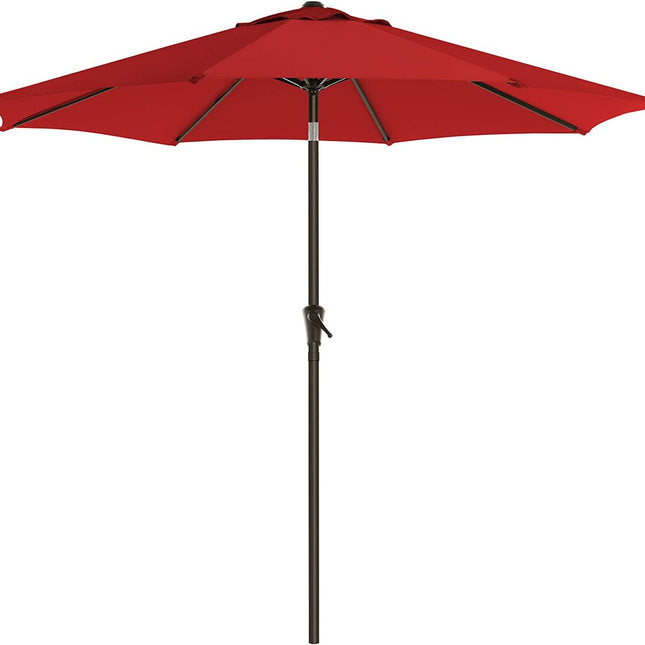 SONGMICS 2.7m Patio Outdoor Table Umbrella Red