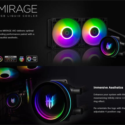 Tecware Mirage 120 ARGB 120mm Liquid CPU Cooler TWCO-MIR120BK