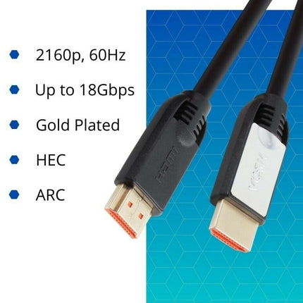 VCOM HDMI 2.0V AM/AM Cable 4K 60Hz 18Gpbs - 5m - CG578-5.0