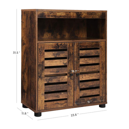 VASAGLE Storage Cabinet with Shelves and Louvered Door BBK44BX
