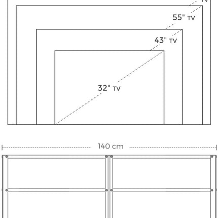 VASAGLE TV Cabinet Stand Lowboard for TVs up to 60 Inches with Shelves Steel Frame Vintage Brown/Black LTV094B01