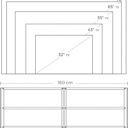 VASAGLE TV Cabinet Stand Lowboard for TVs up to 70 Inches with Shelves Steel Frame Vintage Brown/Black LTV095B01