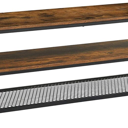 VASAGLE Industrial TV Stand for Screen Size up to 60 Inches Rustic Brown LTV50BX