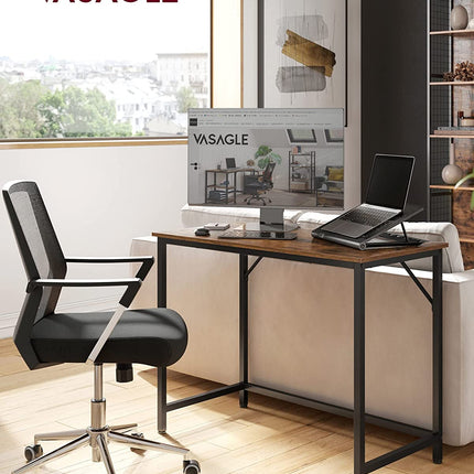 VASAGLE Computer Desk Rustic Brown and Black