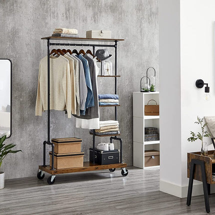 VASAGLE Clothes Rack Rustic Brown HSR66BX