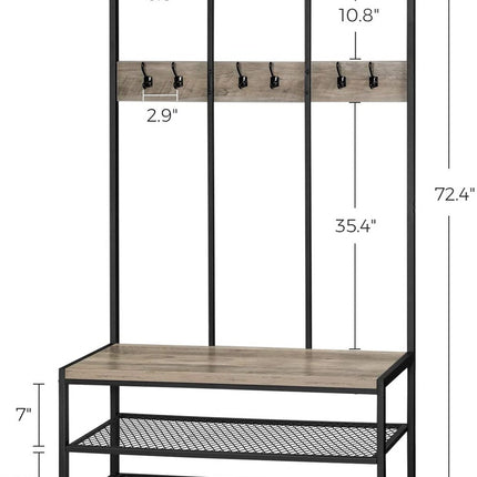 VASAGLE Clothes Rack 184cm Greige HSR086B02