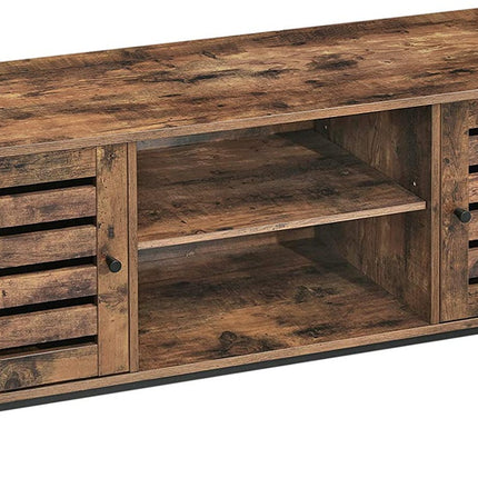 VASAGLE TV Stand Console Unit with Shelves Storage Rustic Brown and Black LTV43BX