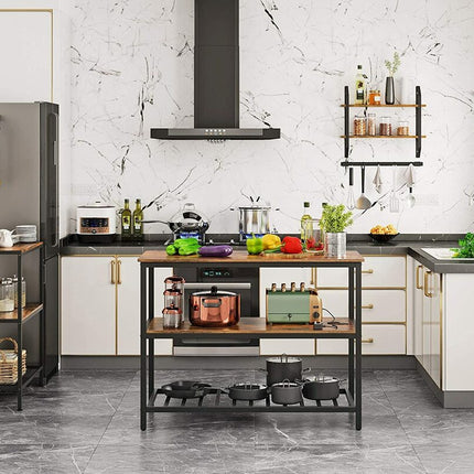 VASAGLE Kitchen Shelf Rustic Brown and Black KKI01BX