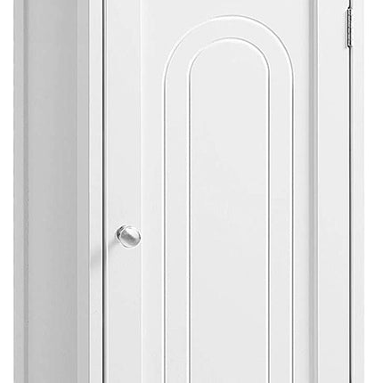 VASAGLE Floor Cabinet with 1 Door and Drawer White BBC48WT