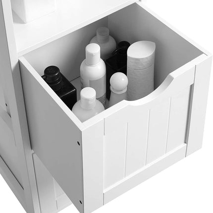 VASAGLE Floor Cabinet with Shelves and Drawers White BBC66WT