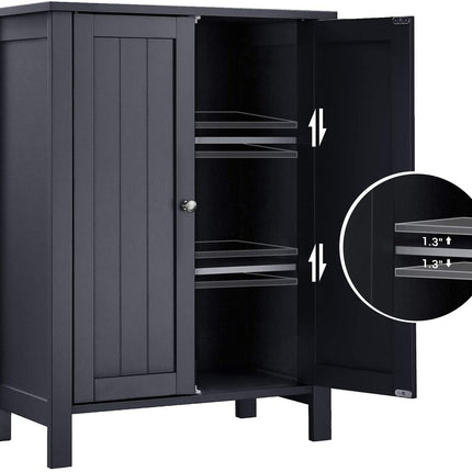 VASAGLE Floor Cabinet with 2 Doors Gray BCB60GY