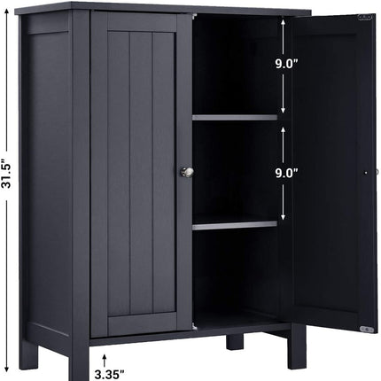 VASAGLE Floor Cabinet with 2 Doors Gray BCB60GY