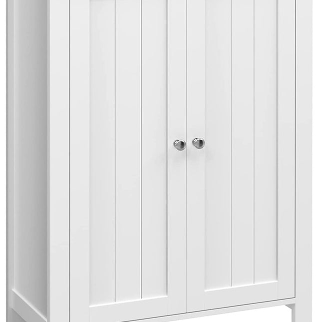 VASAGLE Floor Cabinet with 2 Doors White BCB60W