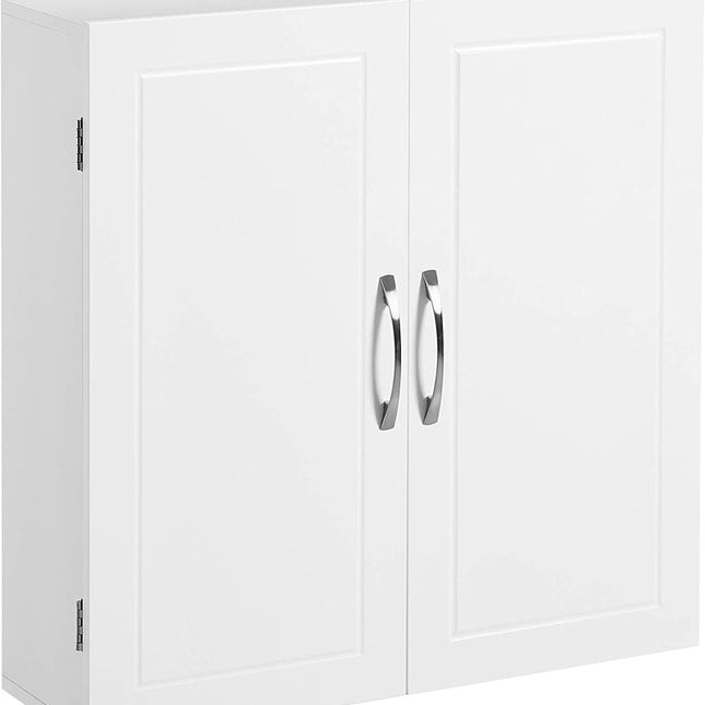 VASAGLE Wall Cabinet with 2 Doors White BBC320W01